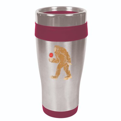 Bigfoot Sasquatch Table Tennis Ping Pong Player King 16oz Travel Tumbler