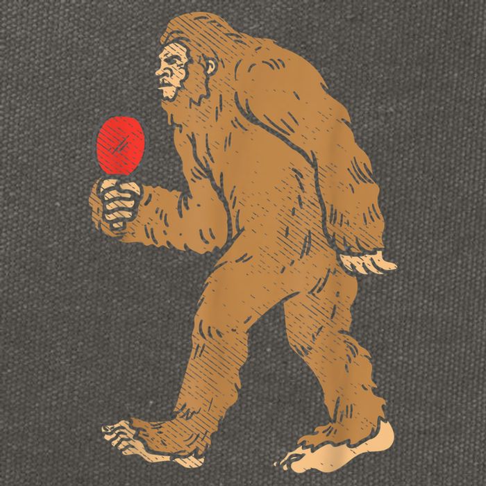 Bigfoot Sasquatch Table Tennis Ping Pong Player King Cotton Canvas Backpack