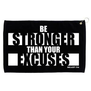 Be Stronger Than Your Excuses Fitness Motivation Gym Sayings Gift Grommeted Golf Towel