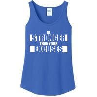 Be Stronger Than Your Excuses Fitness Motivation Gym Sayings Gift Ladies Essential Tank