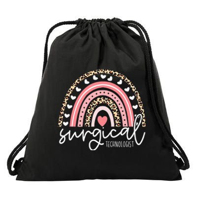 Bleached Surgical Tech Rainbow Surgical Technology Drawstring Bag