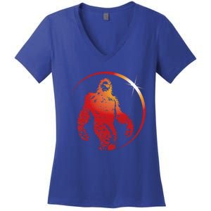 Bigfoot Sunglasses Total Eclipse Women's V-Neck T-Shirt