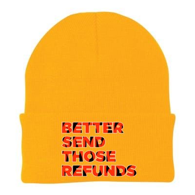 Better Send Those The Refunds Cincy Cincinnati Football Knit Cap Winter Beanie