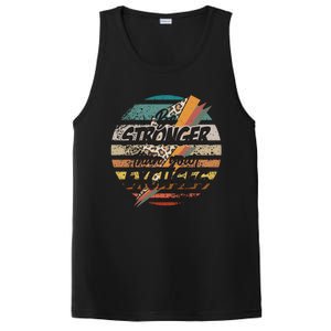 Be Stronger Than Your Excuses Workout Gym Motivational Retro Meaningful Gift PosiCharge Competitor Tank