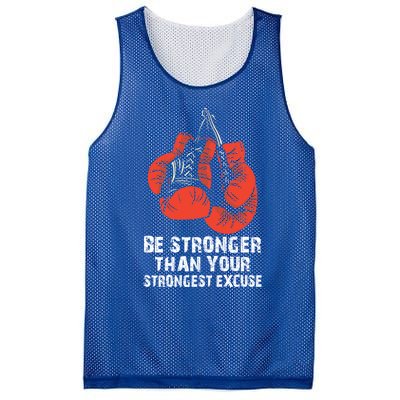 Be Stronger Than Your Strongest Excuse Box Quote Motivation Gift Mesh Reversible Basketball Jersey Tank