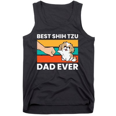 Best Shih Tzu Dad Ever Funny Shih Tzu Tank Top