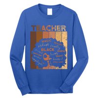 Black Smart Teacher Afro Melanin African American Retro Gift Long Sleeve Shirt