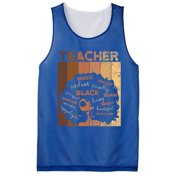 Black Smart Teacher Afro Melanin African American Retro Gift Mesh Reversible Basketball Jersey Tank