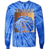 Black Smart Teacher Afro Melanin African American Retro Gift Tie-Dye Long Sleeve Shirt