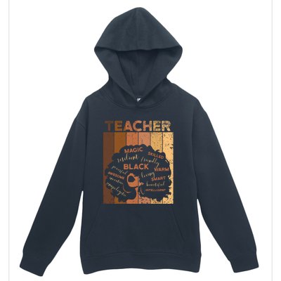 Black Smart Teacher Afro Melanin African American Retro Gift Urban Pullover Hoodie