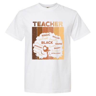 Black Smart Teacher Afro Melanin African American Retro Gift Garment-Dyed Heavyweight T-Shirt