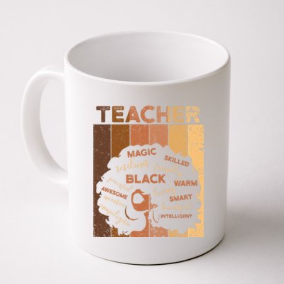 Black Smart Teacher Afro Melanin African American Retro Gift Coffee Mug