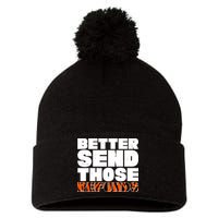 Better Send Those Refunds Cincinnati Football Pom Pom 12in Knit Beanie