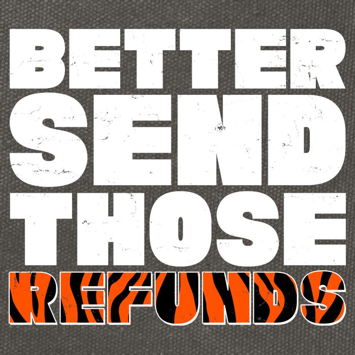 Better Send Those Refunds Cincinnati Football Cotton Canvas Backpack