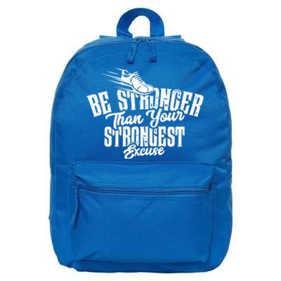 Be Stronger Than Your Strongest Excuse Running Motivation Funny Gift 16 in Basic Backpack