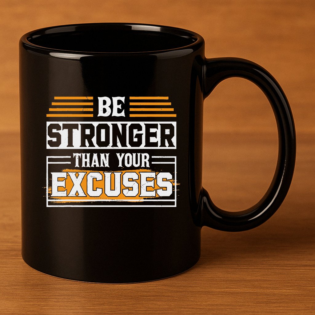 Be Stronger Than Your Excuses 11oz C Handle Ceramic Mug