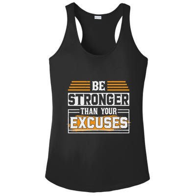 Be Stronger Than Your Excuses Ladies PosiCharge Competitor Racerback Tank