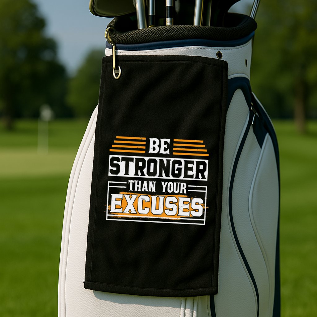 Be Stronger Than Your Excuses Golf Towel