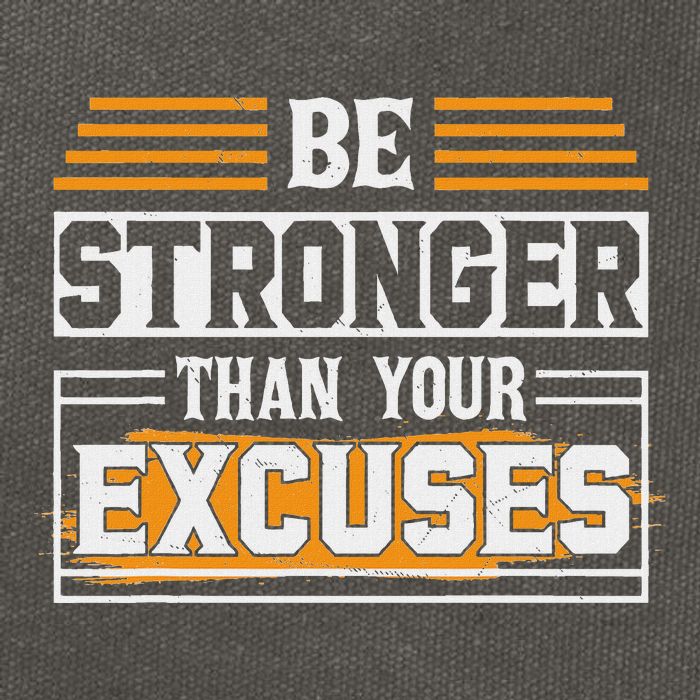 Be Stronger Than Your Excuses Cotton Canvas Backpack