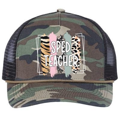 Best Sped Teacher Special Education Teacher Funny Gift Retro Rope Trucker Hat Cap