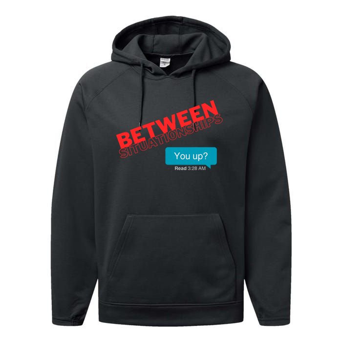 Between Situationship Text Performance Fleece Hoodie