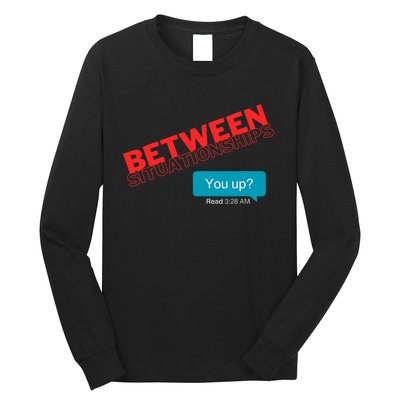 Between Situationship Text Long Sleeve Shirt