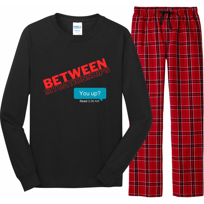 Between Situationship Text Long Sleeve Pajama Set