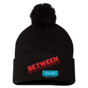 Between Situationship Text Pom Pom 12in Knit Beanie