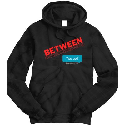 Between Situationship Text Tie Dye Hoodie