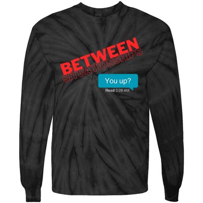 Between Situationship Text Tie-Dye Long Sleeve Shirt