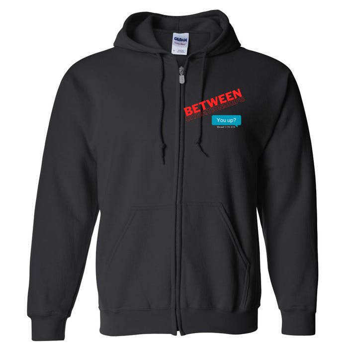 Between Situationship Text Full Zip Hoodie