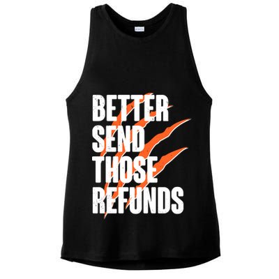 Better Send Those Refunds Cincinnati Football Claw Strike Ladies PosiCharge Tri-Blend Wicking Tank