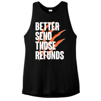 Better Send Those Refunds Cincinnati Football Claw Strike Ladies PosiCharge Tri-Blend Wicking Tank