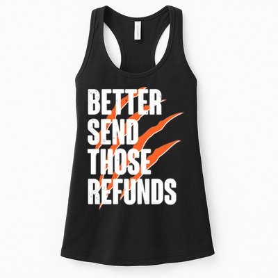 Better Send Those Refunds Cincinnati Football Claw Strike Womens Tank Top