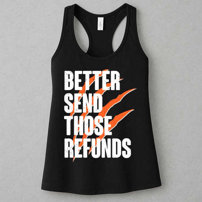 Better Send Those Refunds Cincinnati Football Claw Strike Womens Tank Top