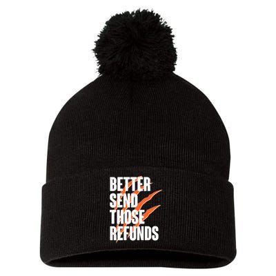 Better Send Those Refunds Cincinnati Football Claw Strike Pom Pom 12in Knit Beanie