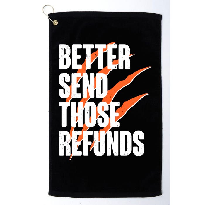 Better Send Those Refunds Cincinnati Football Claw Strike Golf Towel