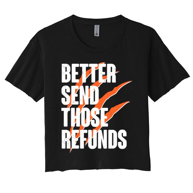 Better Send Those Refunds Cincinnati Football Claw Strike Crop Top