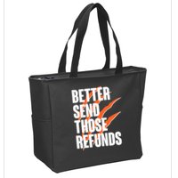 Better Send Those Refunds Cincinnati Football Claw Strike Zip Tote Bag