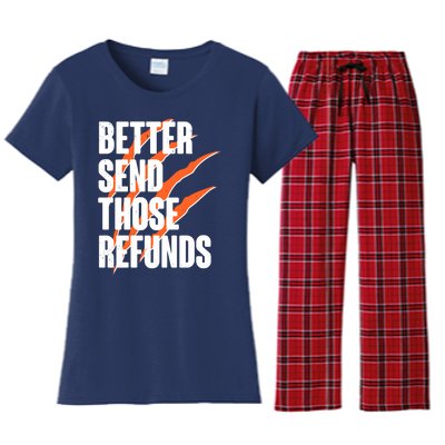 Better Send Those Refunds Cincinnati Football Claw Strike Women's Flannel Pajama Set