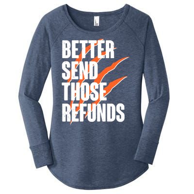 Better Send Those Refunds Cincinnati Football Claw Strike Women's Perfect Tri Tunic Long Sleeve Shirt