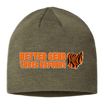 Better Send Those Refunds Cincinnati Ohio Football Sustainable Beanie