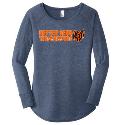 Better Send Those Refunds Cincinnati Ohio Football Women's Perfect Tri Tunic Long Sleeve Shirt