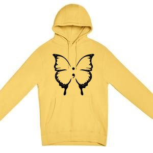 Butterfly Semicolon Tal Health Awareness Gift Premium Pullover Hoodie