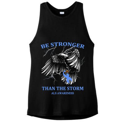 Be Stronger Than The Storm ALS Ladies PosiCharge Tri-Blend Wicking Tank