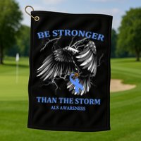 Be Stronger Than The Storm ALS Golf Towel