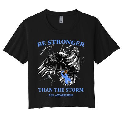 Be Stronger Than The Storm ALS Crop Top
