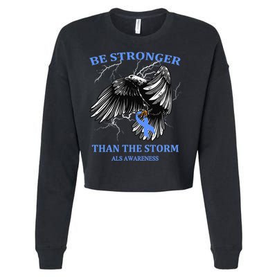 Be Stronger Than The Storm ALS Cropped Pullover Crew