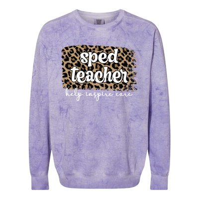 Best Sped Teacher Special Education Teacher Gift Colorblast Crewneck Sweatshirt