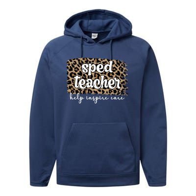 Best Sped Teacher Special Education Teacher Gift Performance Fleece Hoodie